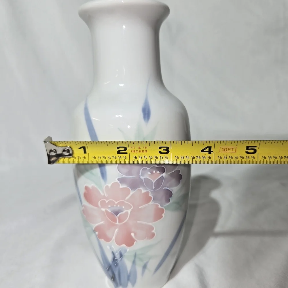 Vintage Pastel Floral Porcelain Bud Vase Grandmillennial Cottagecore Decor
